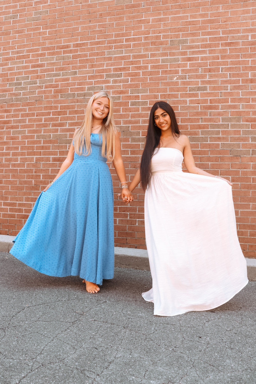 Chambray Maxi Dress with Slit