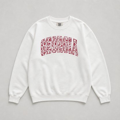 Georgia Arched Block Letter Sweatshirt