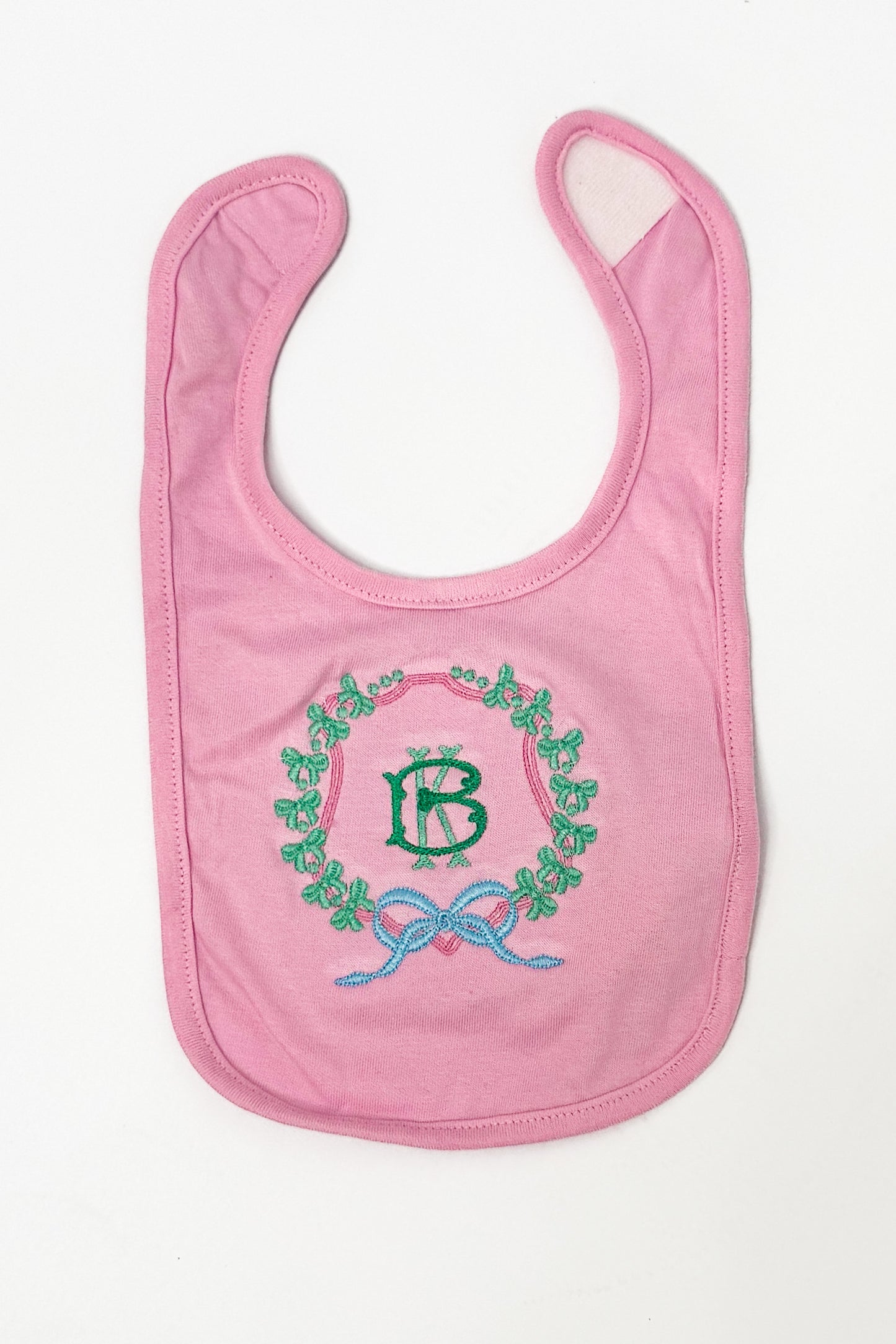 Monogrammed Baby Bib with Optional Design