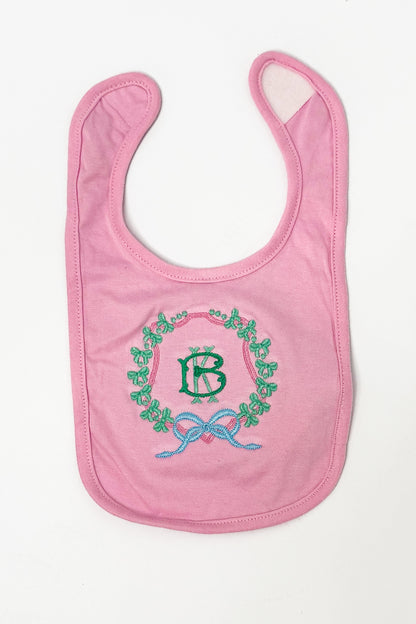 Monogrammed Baby Bib with Optional Design