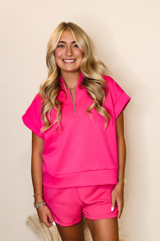 Modal Shorts in Hot Pink