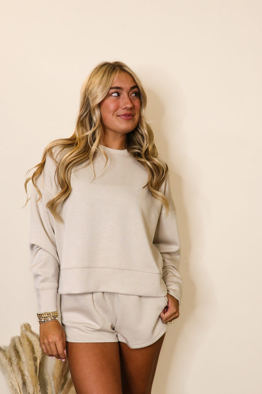 Modal Shorts in Sand Beige
