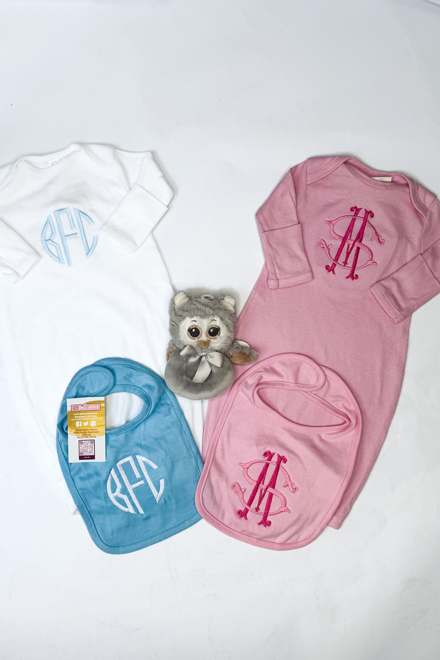 Monogrammed Baby Gown with Optional Design