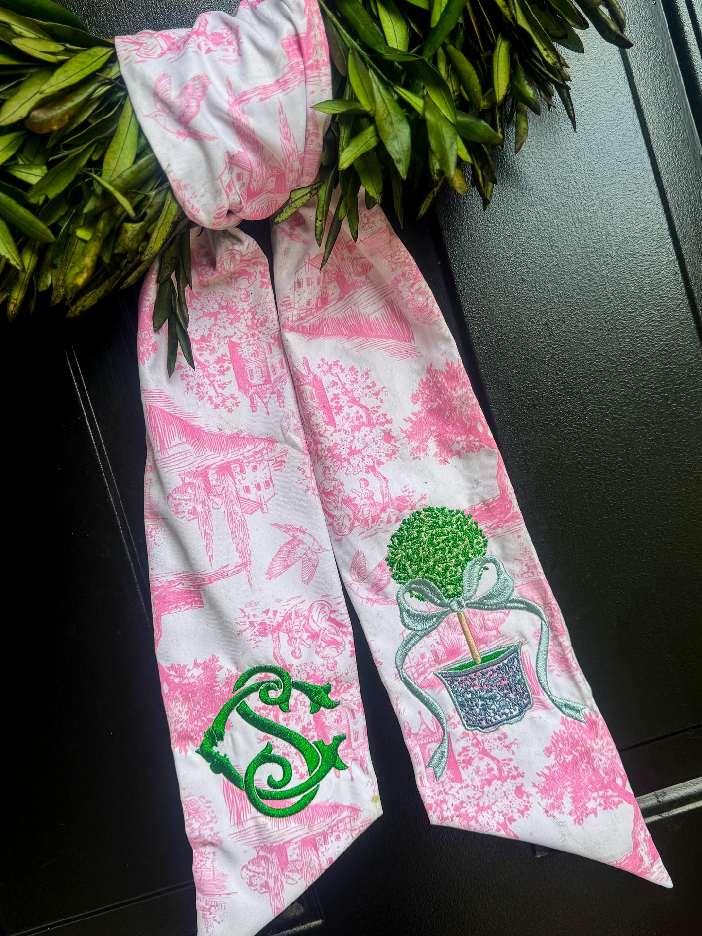 Monogram Wreath Sashes