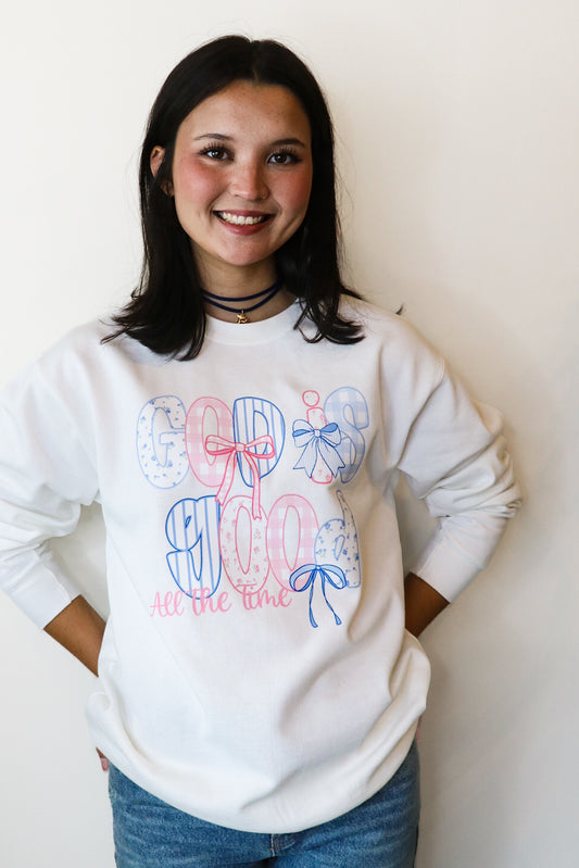 God is Good All the Time Comfort Colors Sweatshirt