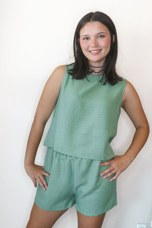 Tank Set in Sage Green
