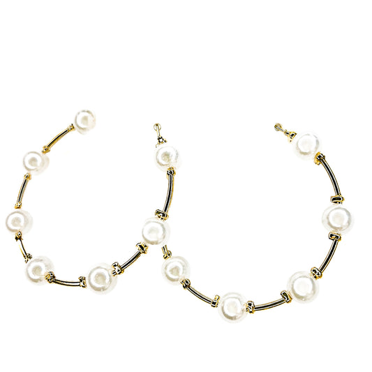 Saturn Pearl Hoops