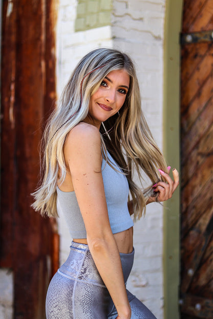Free People Free Throw Crop in Gray