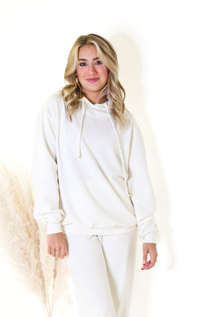 The Oversized Gin Hoodie in Vanilla