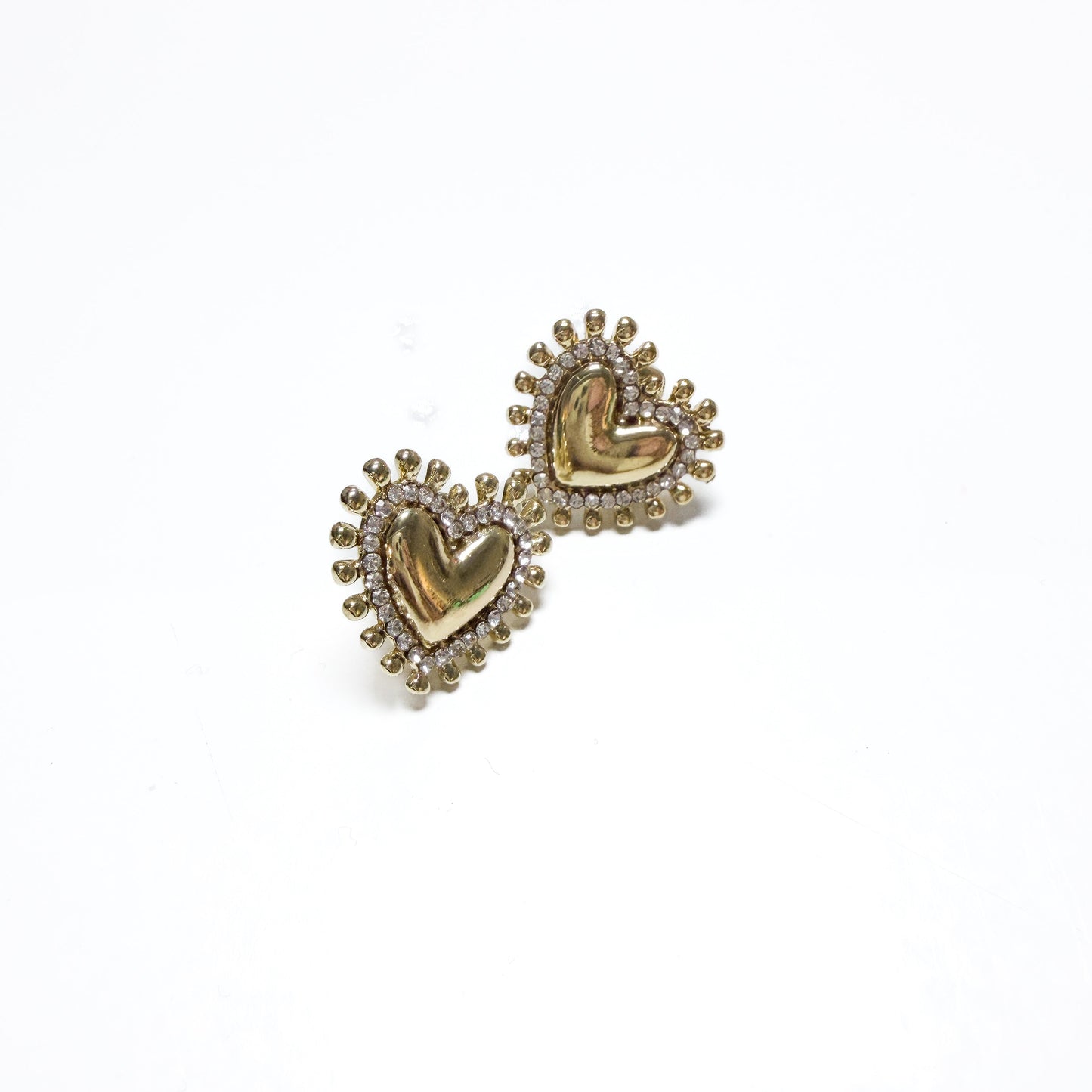 Bubble Heart Stud Earrings