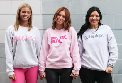 God Is Dope Flock Lettered Sweatshirt