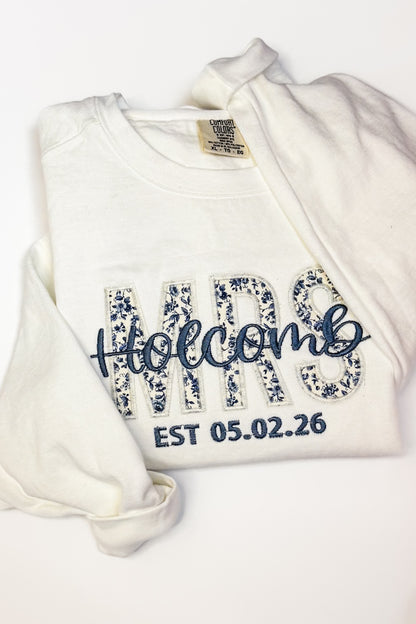 Chinoiserie Applique Custom MRS Comfort Colors Crew