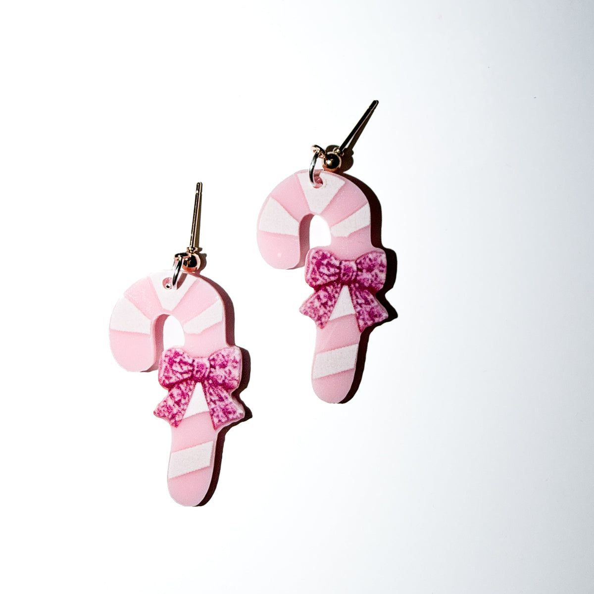 Candy Cane Bow Earrings