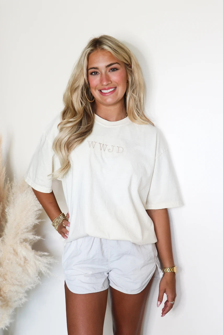 WWJD Tee In Ivory