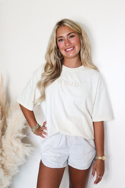 WWJD Tee In Ivory