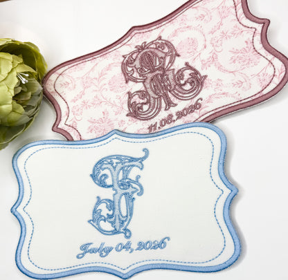 Monogram Bridal Bouquet Wrap