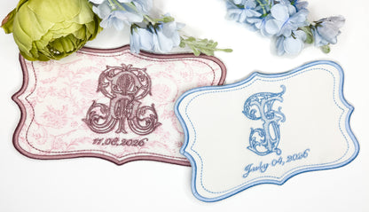 Monogram Bridal Bouquet Wrap