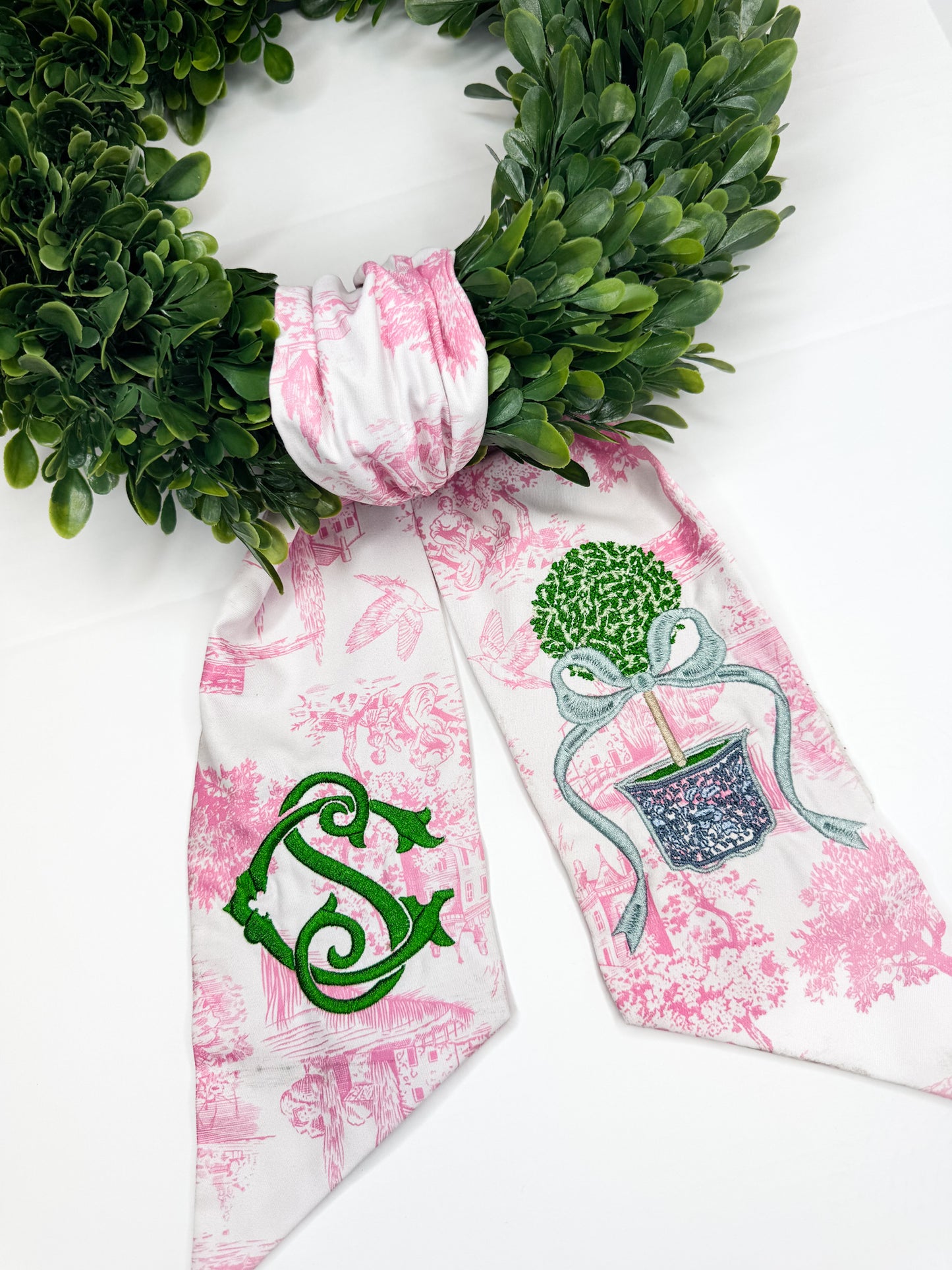 Monogram Wreath Sashes