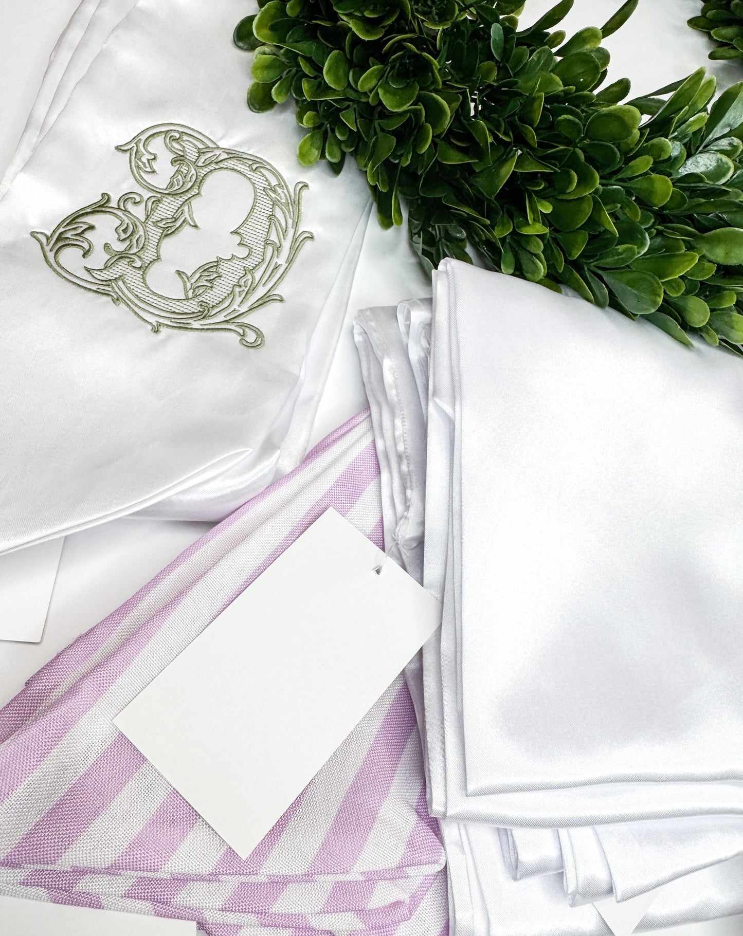 Monogram Wreath Sashes