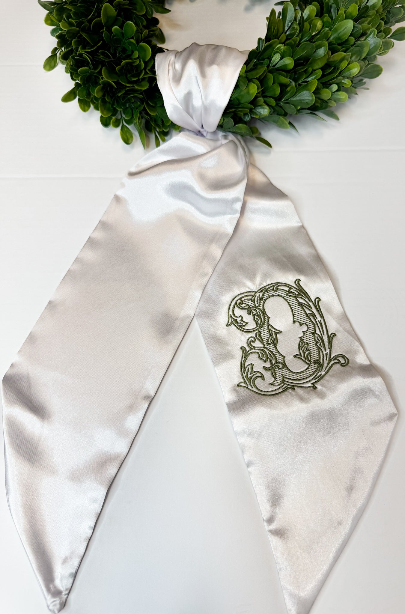 Monogram Wreath Sashes