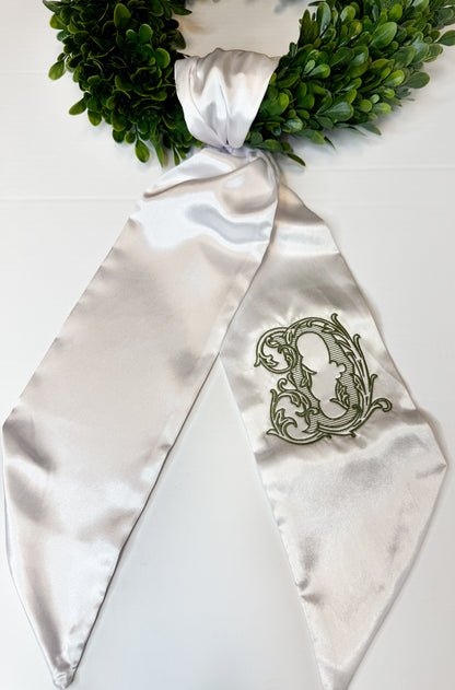 Monogram Wreath Sashes