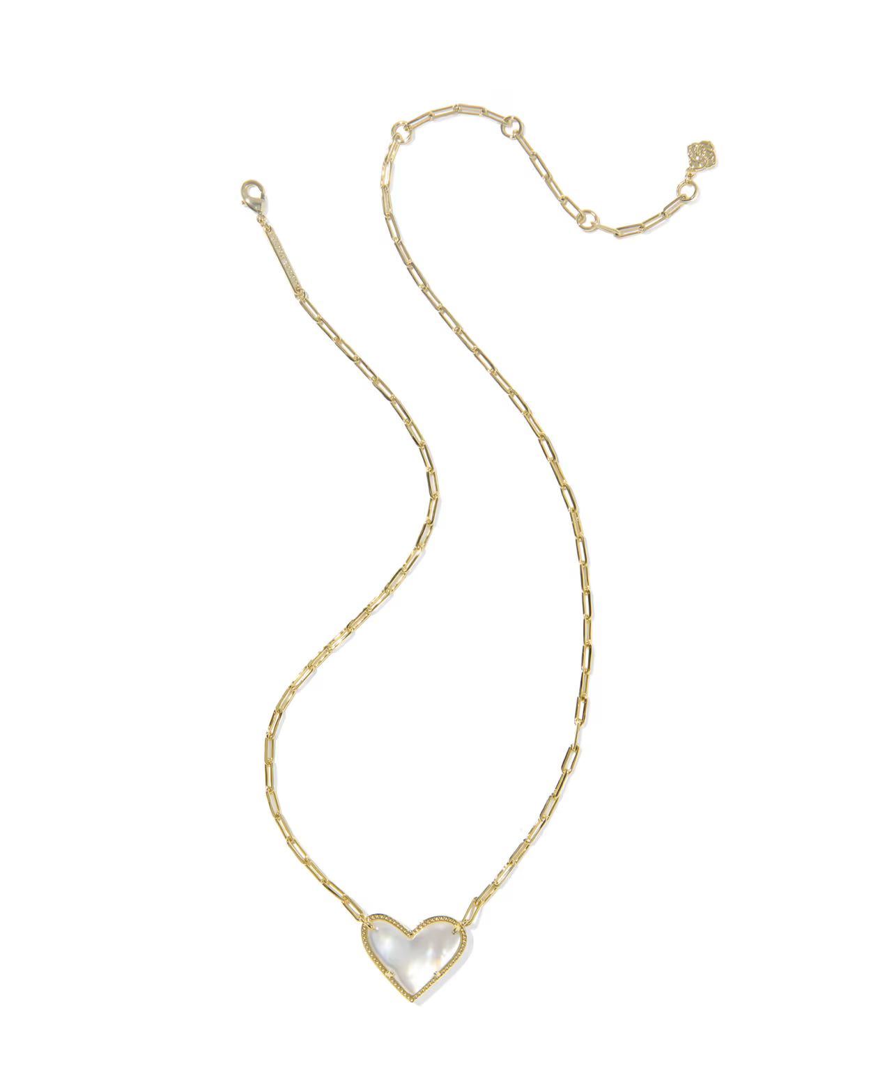 Kendra Scott Ari Heart Statement Gold Short Pendant Necklace