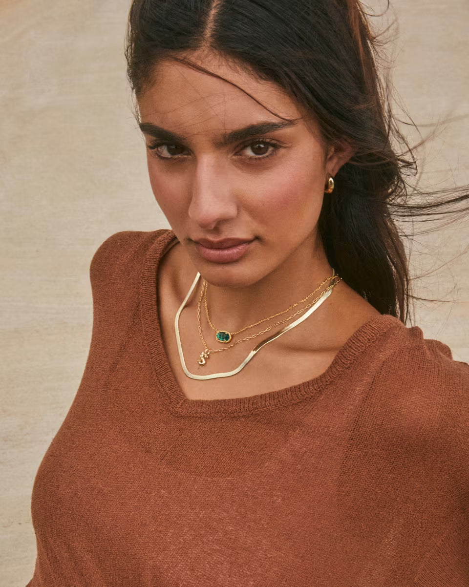 Kendra Scott Crystal Initial Pendant Necklace | Letter S