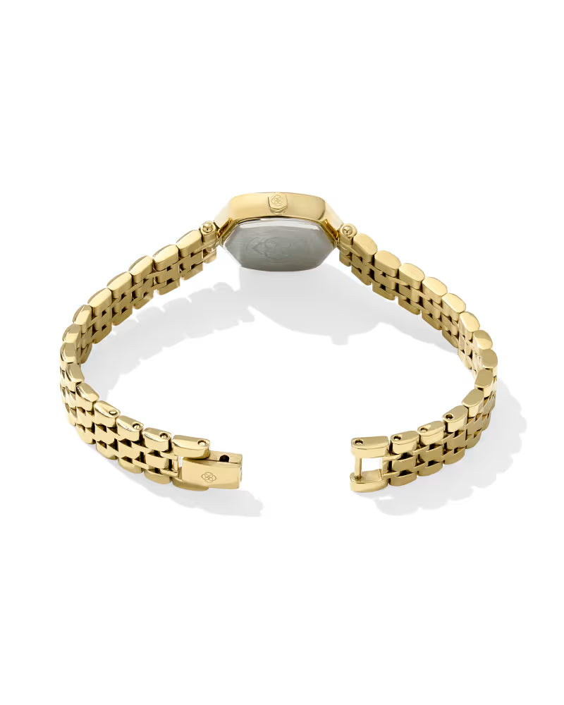 Kendra Scott Davie Watch in Gold Ivory Mother of Pearl