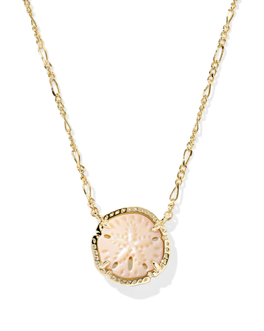 Kendra Scott Sand Dollar Pendant Necklace in Gold