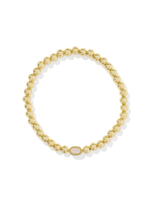 Kendra Scott Mini Elaina Gold Stretch Bracelet in Iridescent Drusy