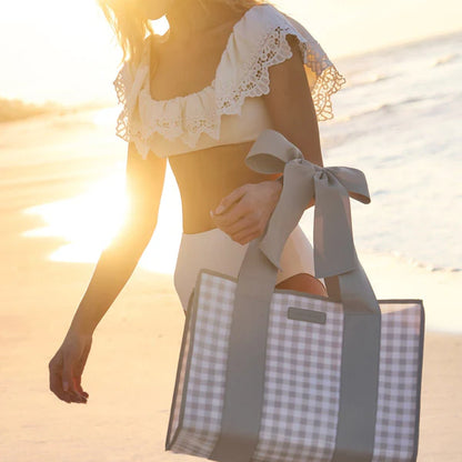 Casemate Latte Gingham Bow Jelly Tote Bag