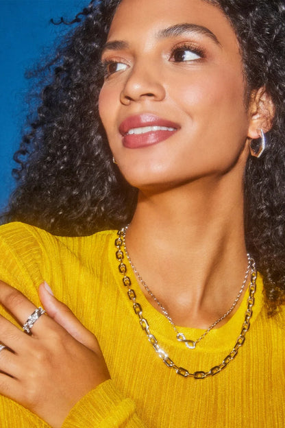 Kendra Scott Mallory Gold Huggies in White CZ