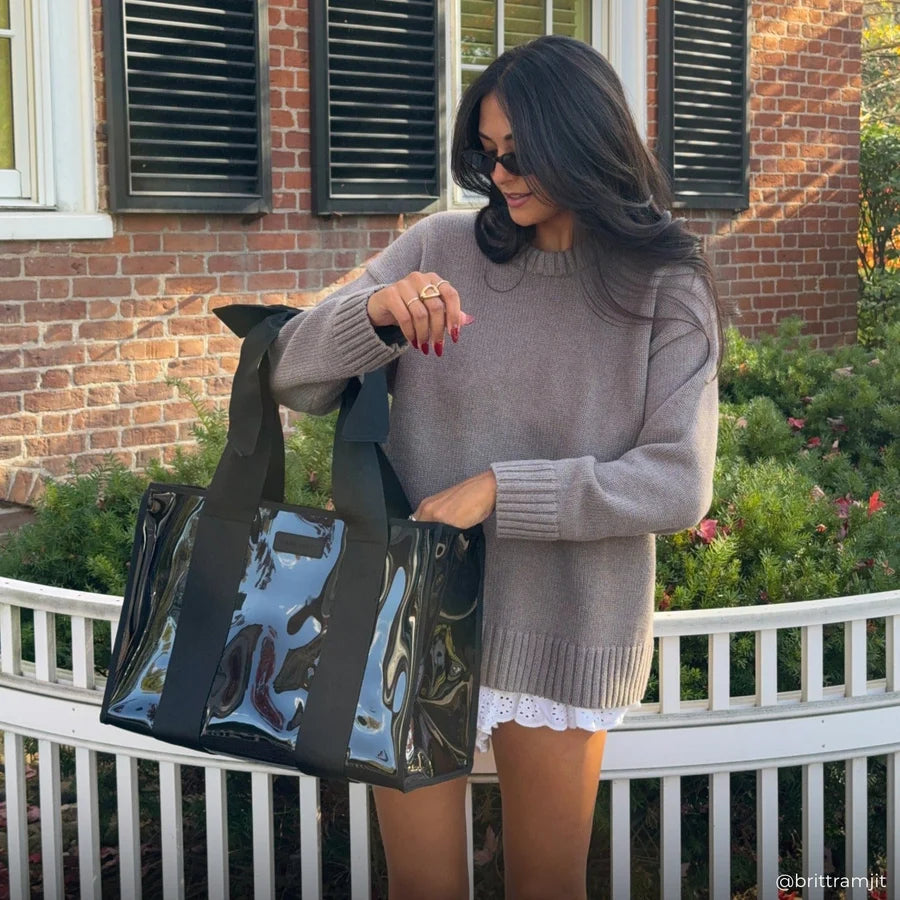 Casemate Midnight Black Bow Jelly Tote Bag