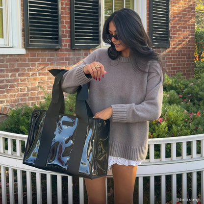 Casemate Midnight Black Bow Jelly Tote Bag