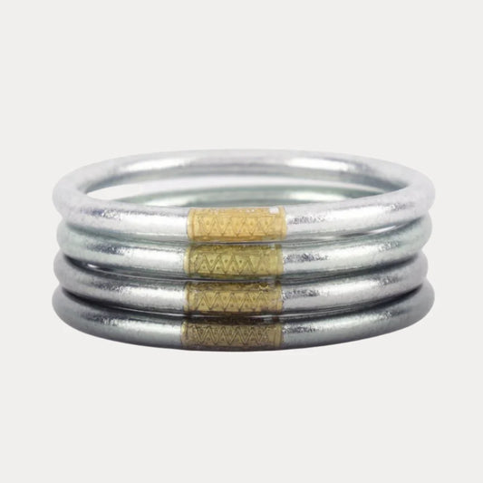 Budha Girl All Weather Bangles in Moon | Set of 4 | Medium