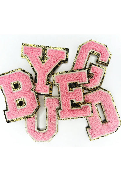 Pink Letter Patches