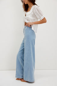 Free People Libre Wide Leg Jeans in Palermo