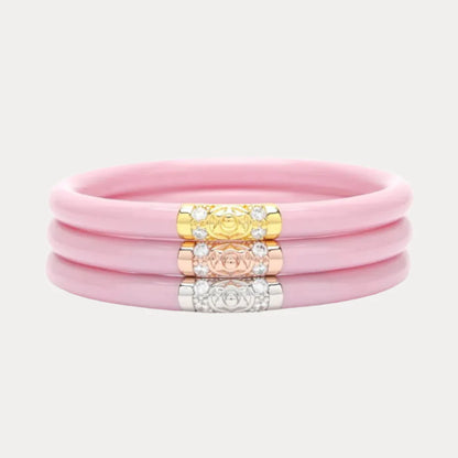 Budha Girl All Weather Bangles in Pink | Set of 3 | Medium
