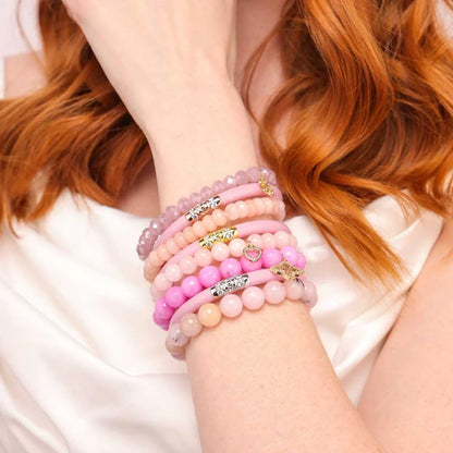 Budha Girl All Weather Bangles in Pink | Set of 3 | Medium