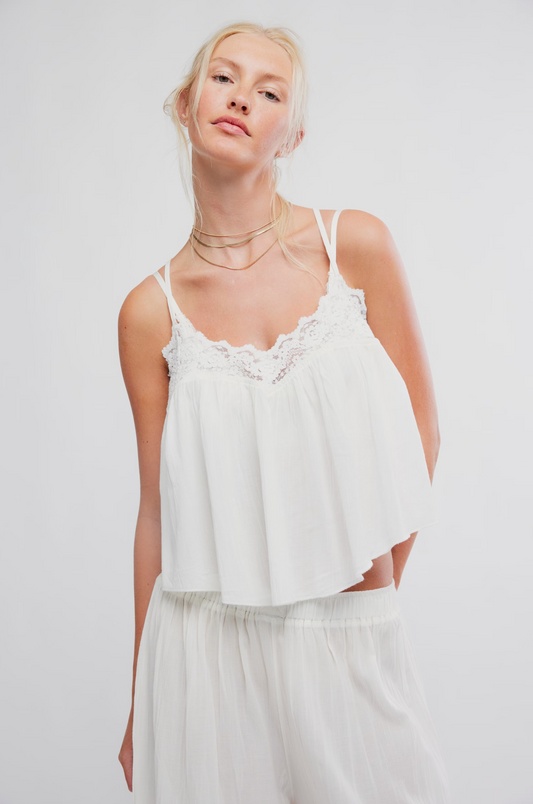Free People Daylight Charm Cami in White