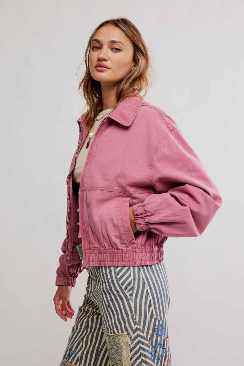 Free People Birdie Jacket Rose Raisin