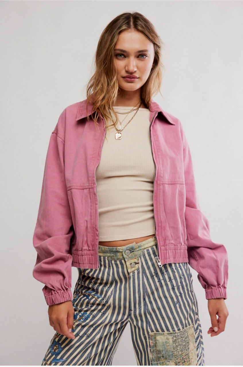 Free People Birdie Jacket Rose Raisin