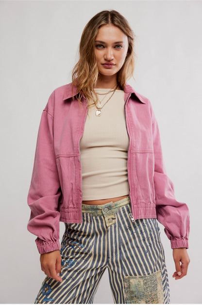 Free People Birdie Jacket Rose Raisin