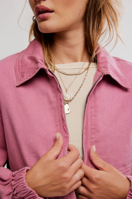 Free People Birdie Jacket Rose Raisin