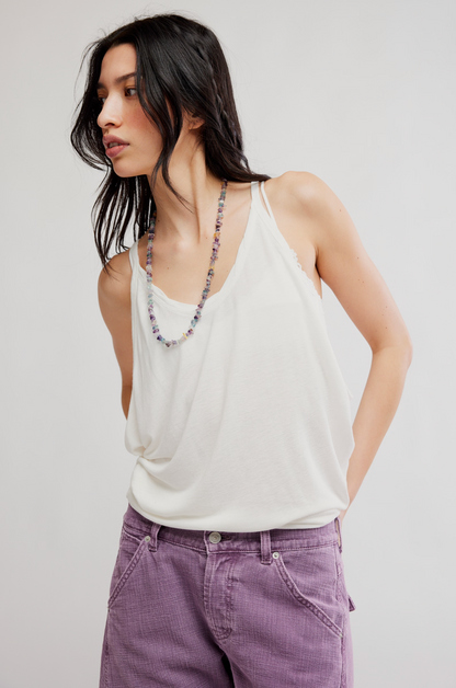 Free People Shoreside Tank in Clean Ivory