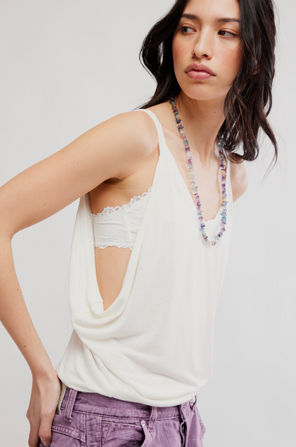 Free People Shoreside Tank in Clean Ivory