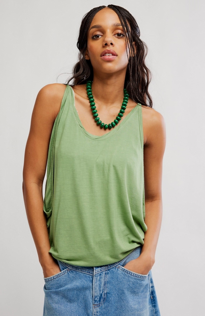 Free People Shoreside Tank in Mistletoe