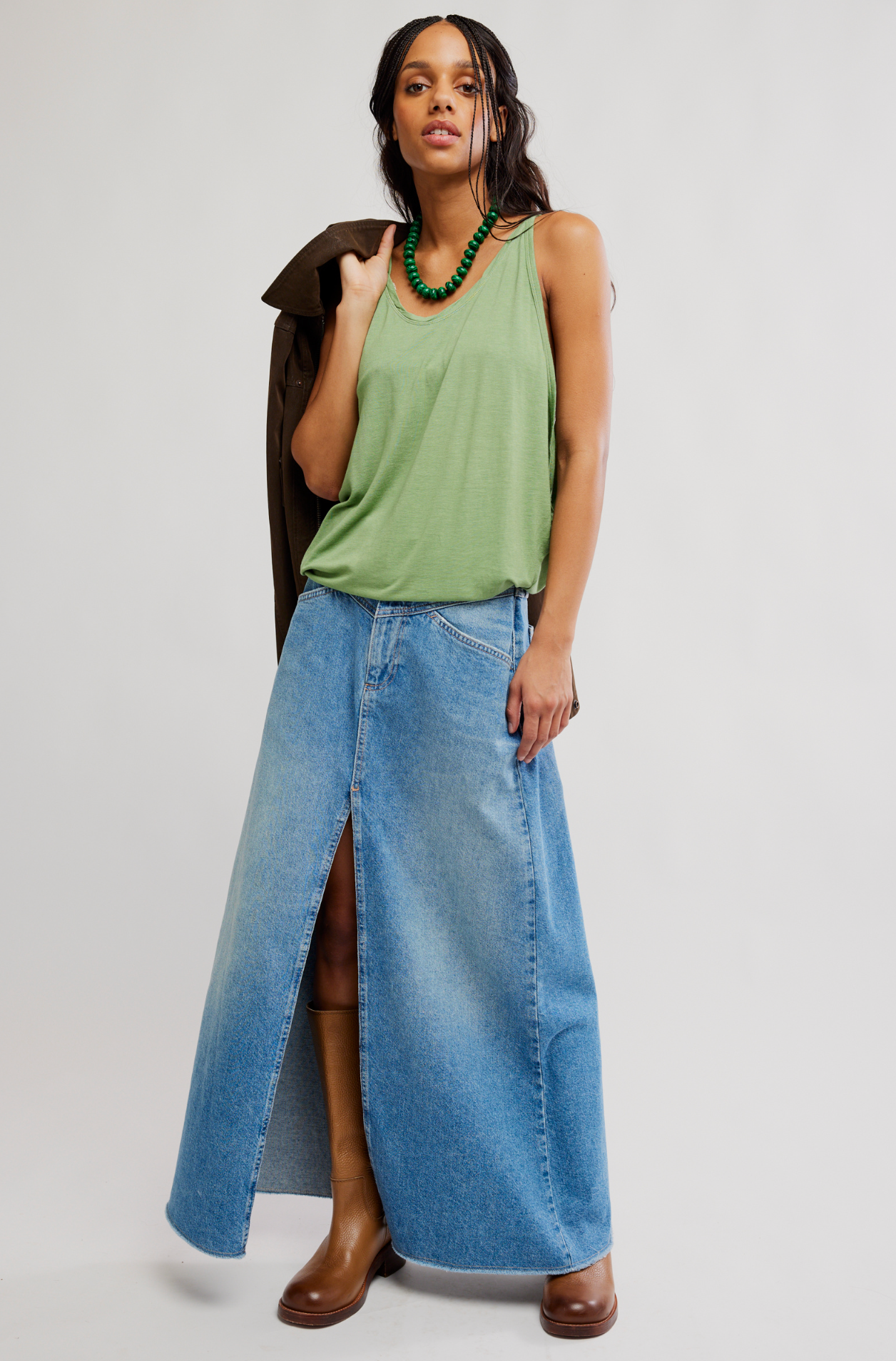 Free People Shoreside Tank in Mistletoe