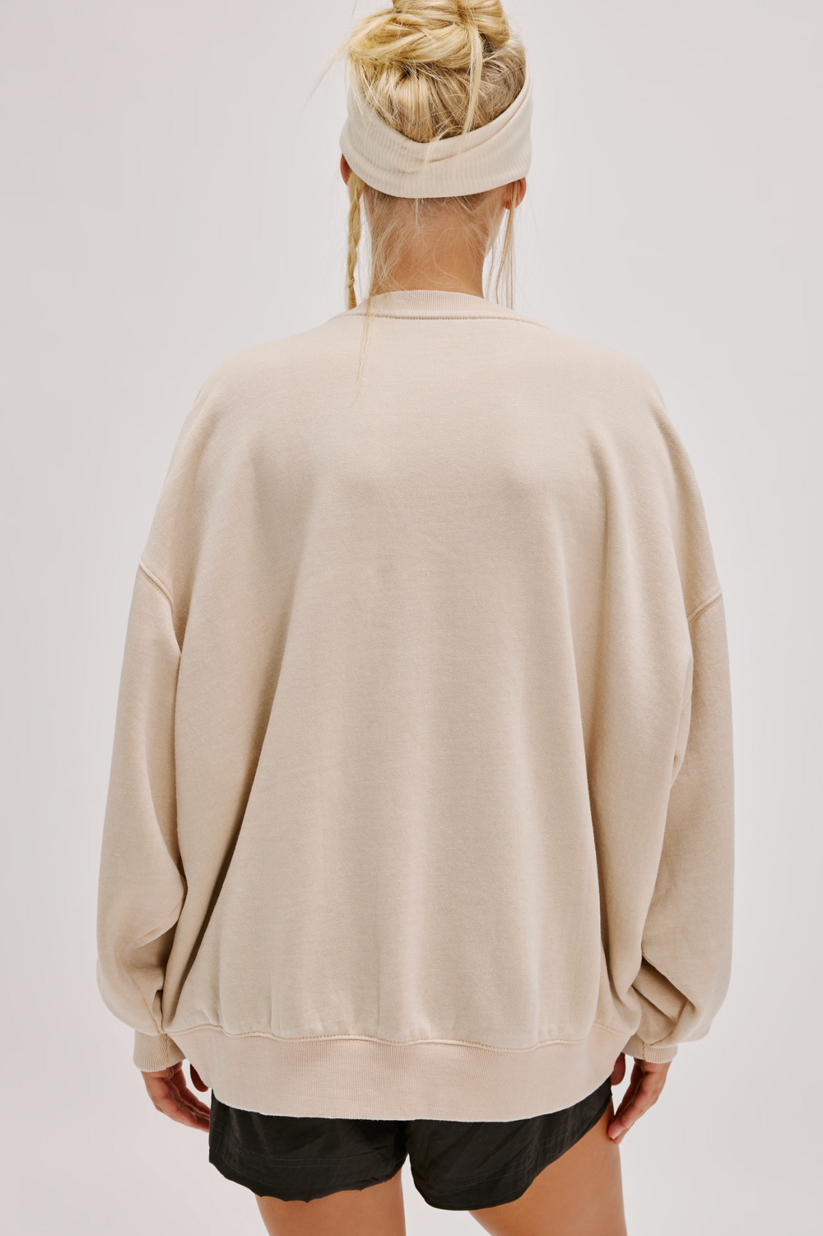 Free People Slow It Down Pullover in Morning Oat