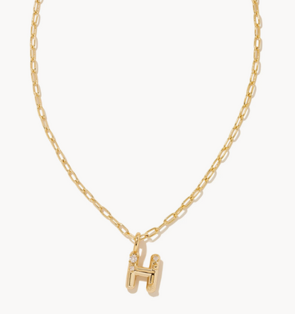 Kendra Scott Crystal Initial Pendant Necklace | Letter H